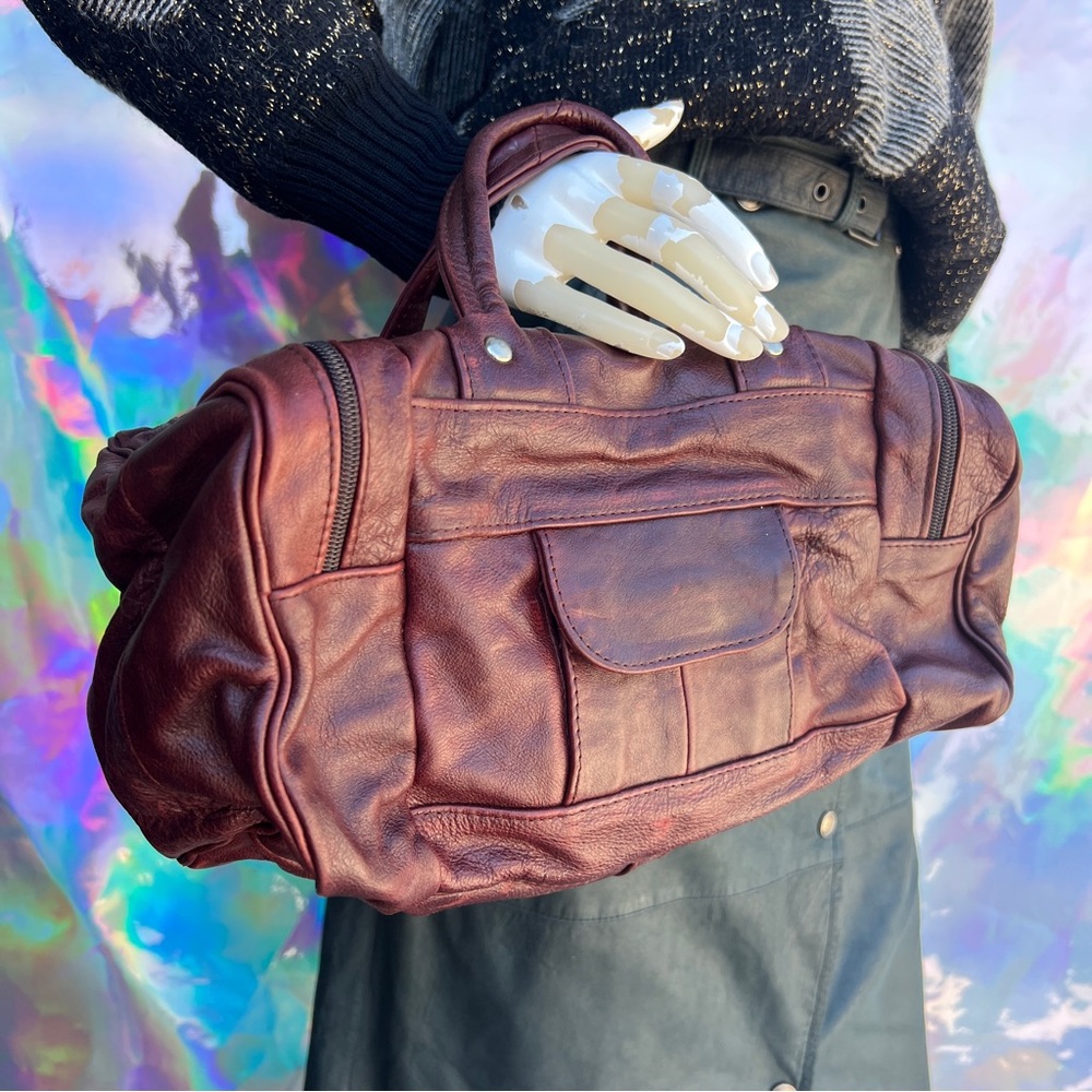 Vintage Mini Brown Leather Doctors Bag